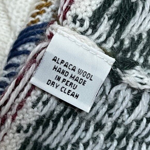 Alpaca Connection Wool Sweater Fair Isle Hand Knit Peruvian Women's Size XL - Picture 9 of 9